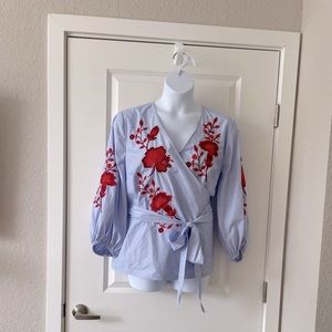 INC Embroidered Blouse
